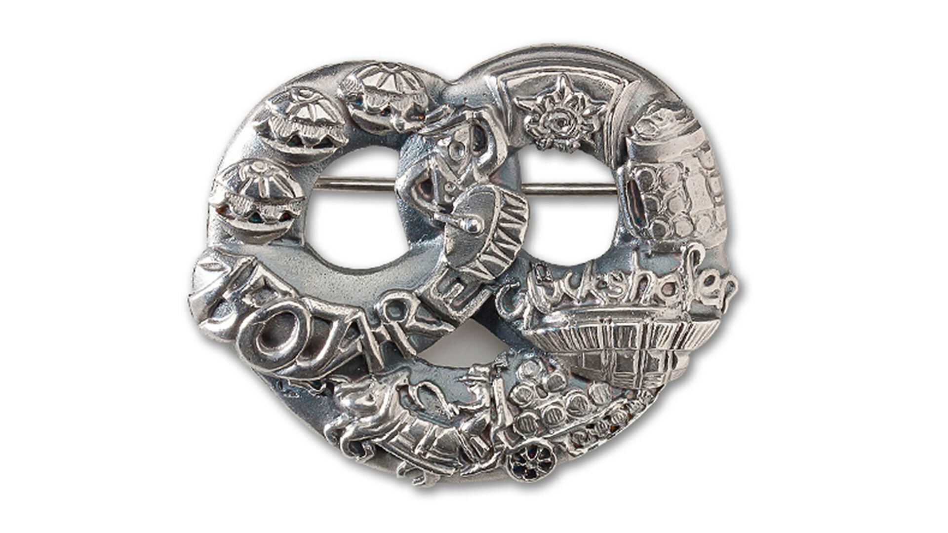 WIESNBREZN in Silber als Anstecker